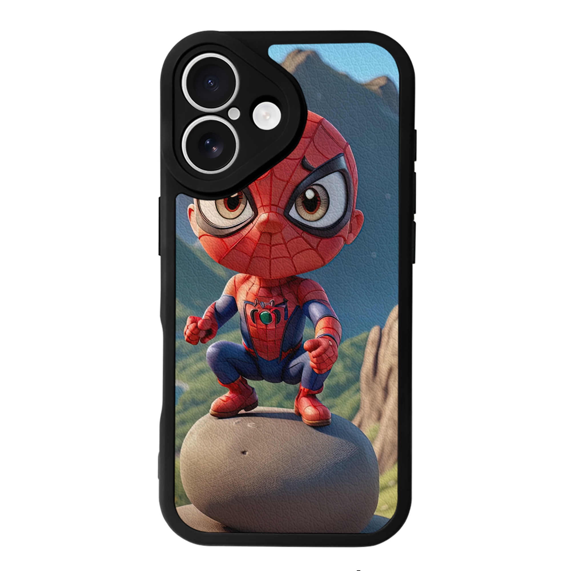 （画像用） Spider Man スパイダーマン 【iPhone 16シリーズ対応】シリコンスマホケース（レザー調） 材質：シリコン